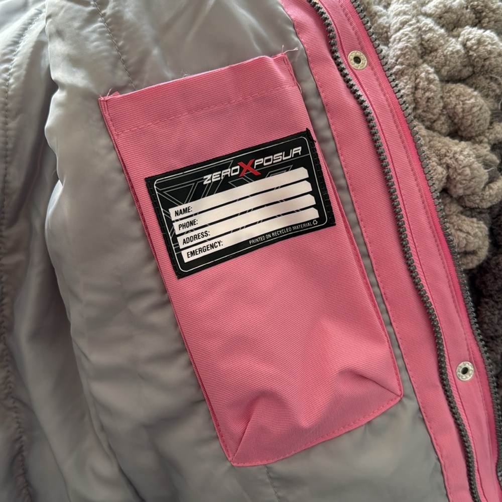 *LIKE NEW* ZeroXposur Girls 3-in-1 Systems Jacket- Pink/Gray/TyeDye - Size 7-8 - Picture 11 of 16